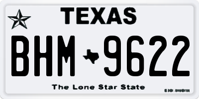 TX license plate BHM9622