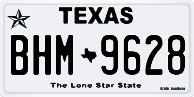 TX license plate BHM9628