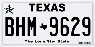 TX license plate BHM9629