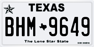 TX license plate BHM9649