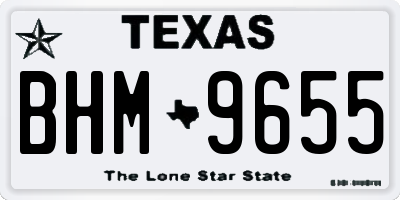 TX license plate BHM9655