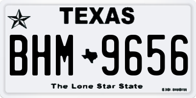 TX license plate BHM9656
