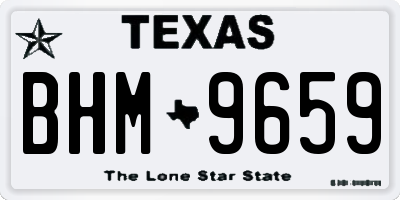 TX license plate BHM9659