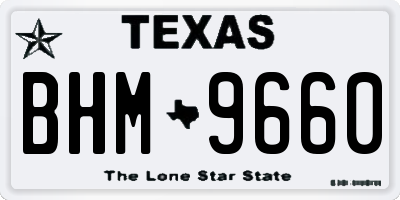 TX license plate BHM9660