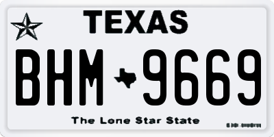 TX license plate BHM9669