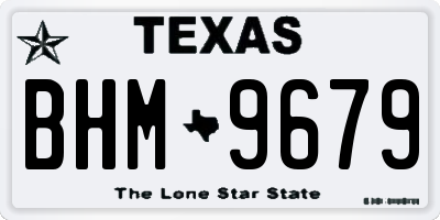 TX license plate BHM9679