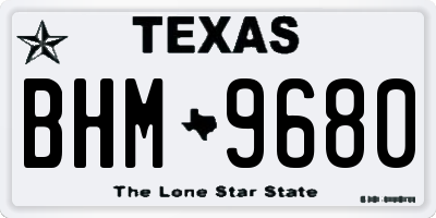 TX license plate BHM9680