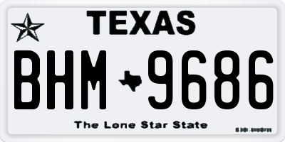 TX license plate BHM9686