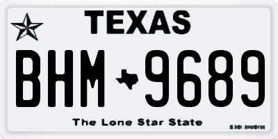 TX license plate BHM9689