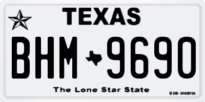 TX license plate BHM9690