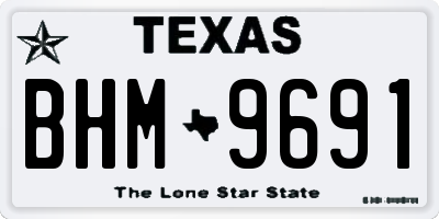 TX license plate BHM9691