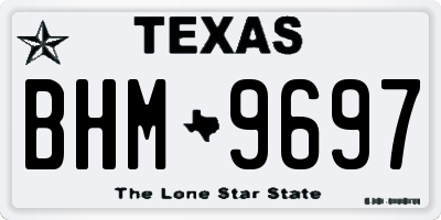 TX license plate BHM9697