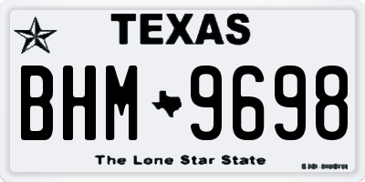 TX license plate BHM9698