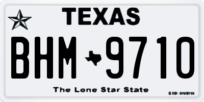TX license plate BHM9710