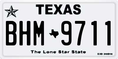 TX license plate BHM9711