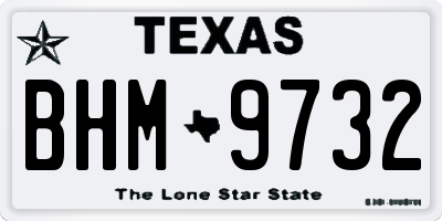 TX license plate BHM9732