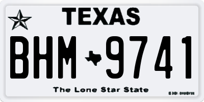 TX license plate BHM9741