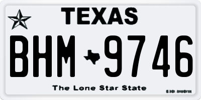 TX license plate BHM9746