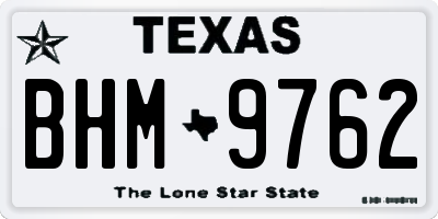 TX license plate BHM9762