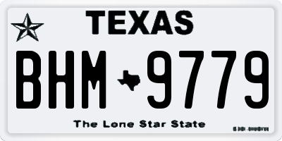 TX license plate BHM9779