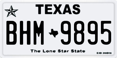 TX license plate BHM9895