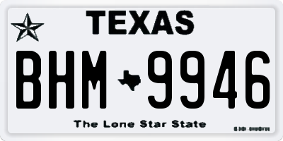 TX license plate BHM9946