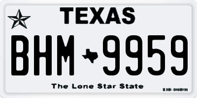 TX license plate BHM9959