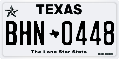 TX license plate BHN0448