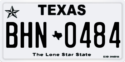 TX license plate BHN0484