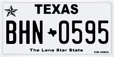 TX license plate BHN0595