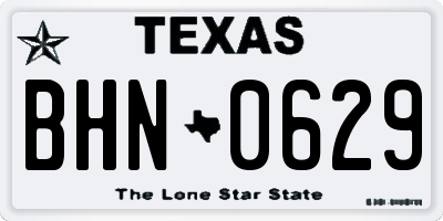 TX license plate BHN0629