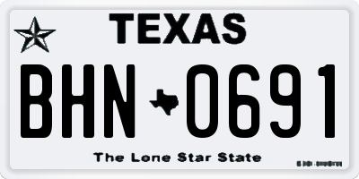 TX license plate BHN0691