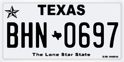 TX license plate BHN0697