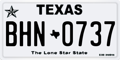 TX license plate BHN0737