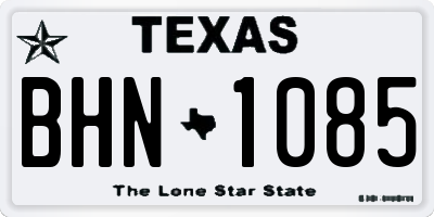 TX license plate BHN1085