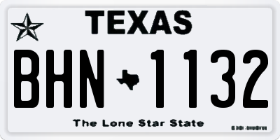 TX license plate BHN1132