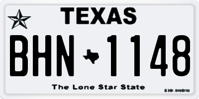 TX license plate BHN1148