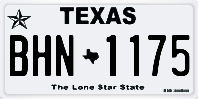 TX license plate BHN1175