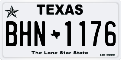 TX license plate BHN1176