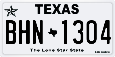 TX license plate BHN1304