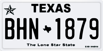 TX license plate BHN1879