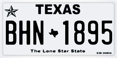 TX license plate BHN1895
