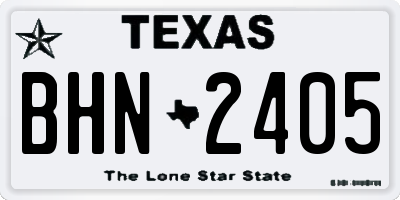 TX license plate BHN2405