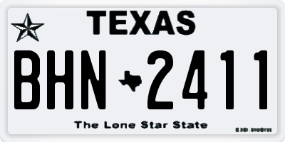 TX license plate BHN2411