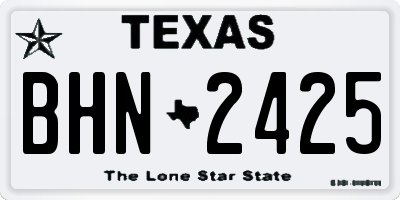TX license plate BHN2425