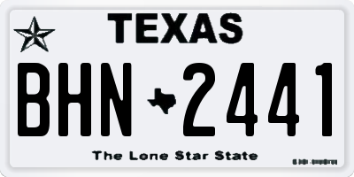 TX license plate BHN2441