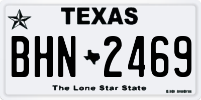TX license plate BHN2469