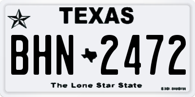 TX license plate BHN2472