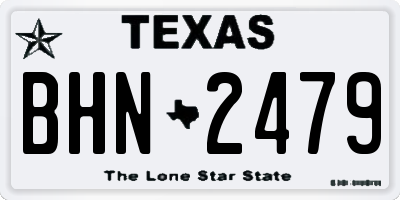 TX license plate BHN2479