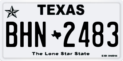 TX license plate BHN2483